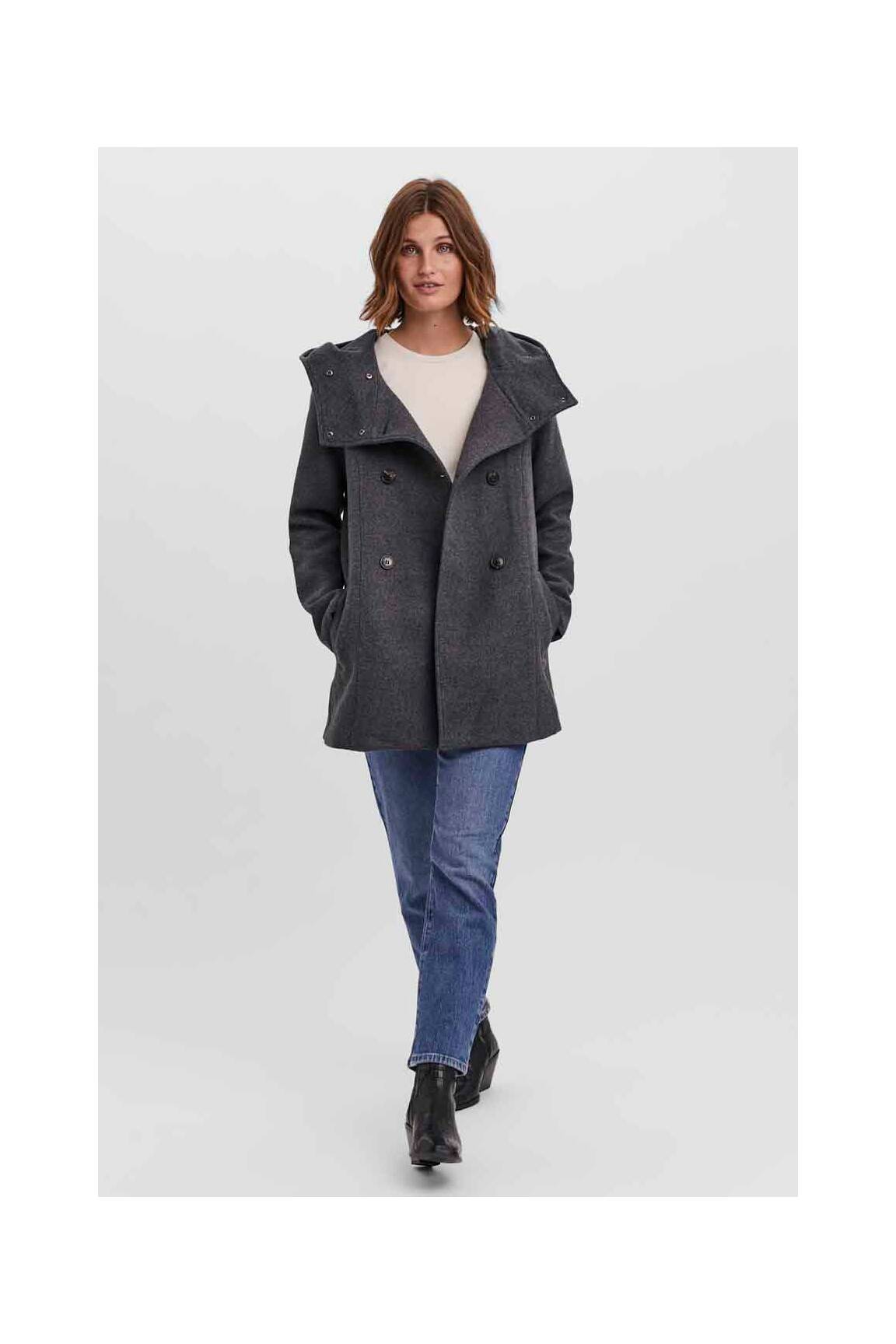 Vero Moda Manteaux Longs Femme couleur gris