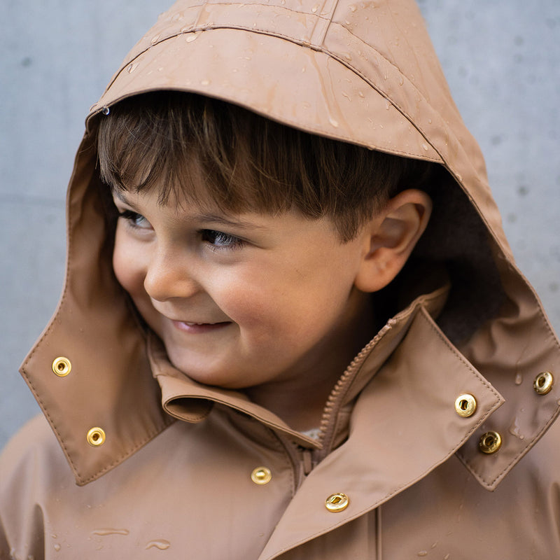 aarhus rain jacket caramel - Braun