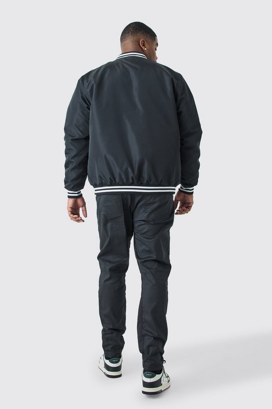 Plus Nylon-Jacke mit Aufnähern
