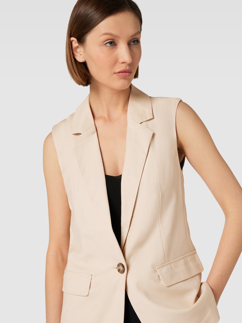 Weste mit Reverskragen Modell 'SHIAGRY' in beige
