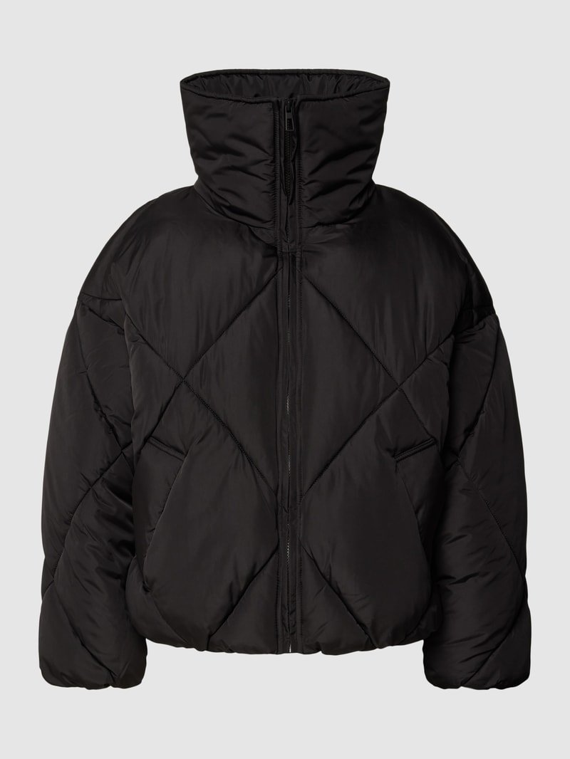 Steppjacke mit Stehkragen Modell 'NEWTAMARA' in schwarz