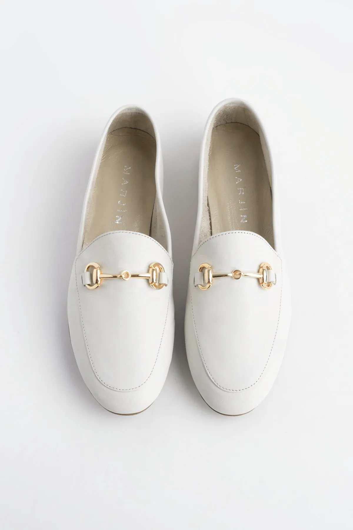 Marjin  Damen-Freizeitschuhe aus echtem Leder mit Kette in Tanle-Beige