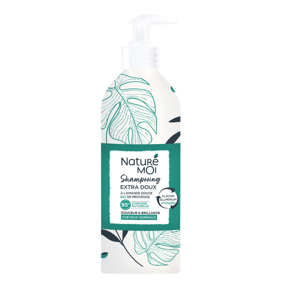 naturé moi Flacon aluminium Shampooing Extra Doux 500 ml Shampooing