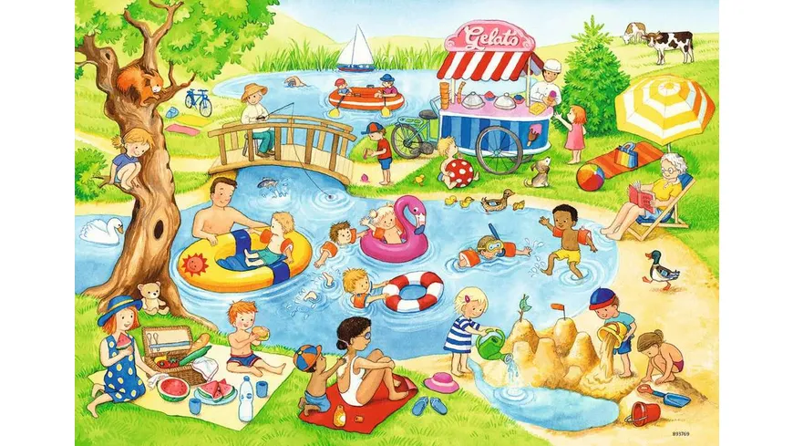 Ravensburger Puzzle - Freizeit am See, 2 x 24 Teile