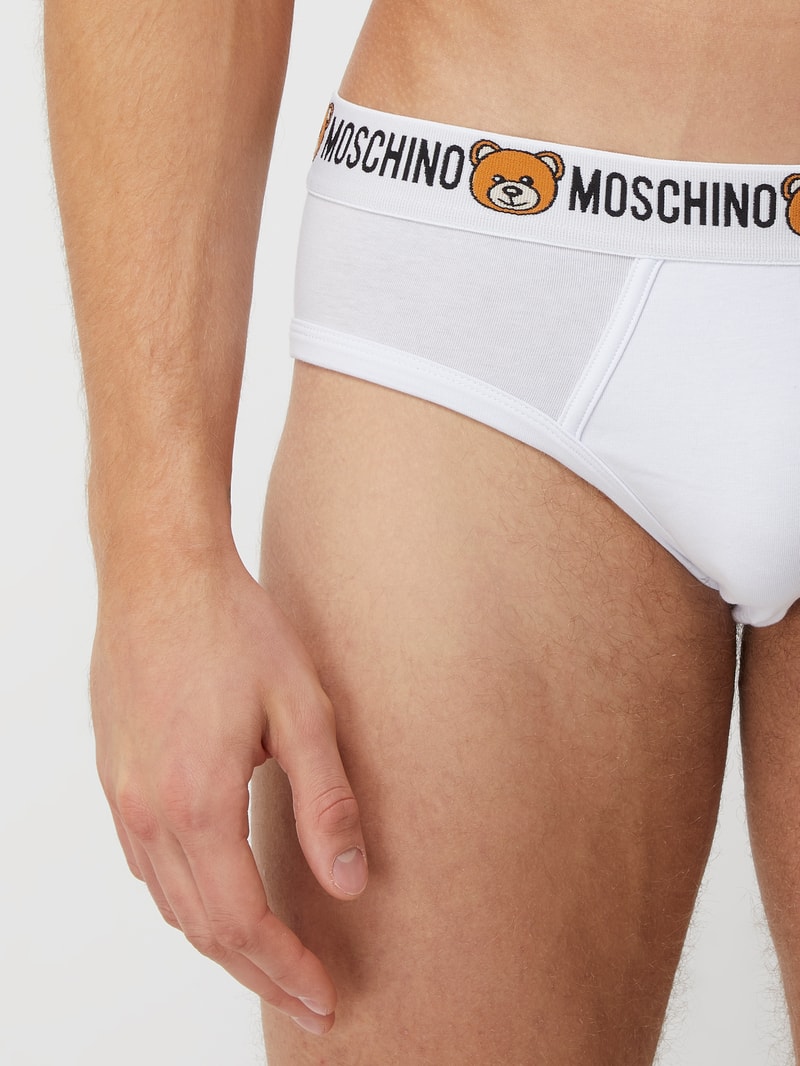 Slip mit Stretch-Anteil im 2er-Pack in weiß