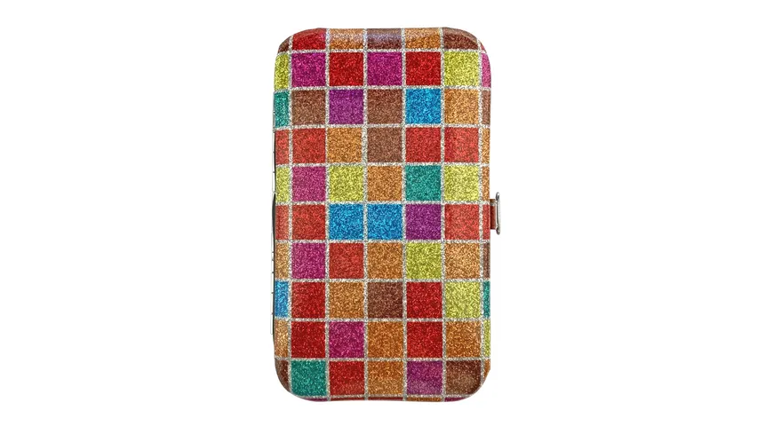 Rahmenmaniküre Etui, 6-teilig, Kästchen, Glitzer