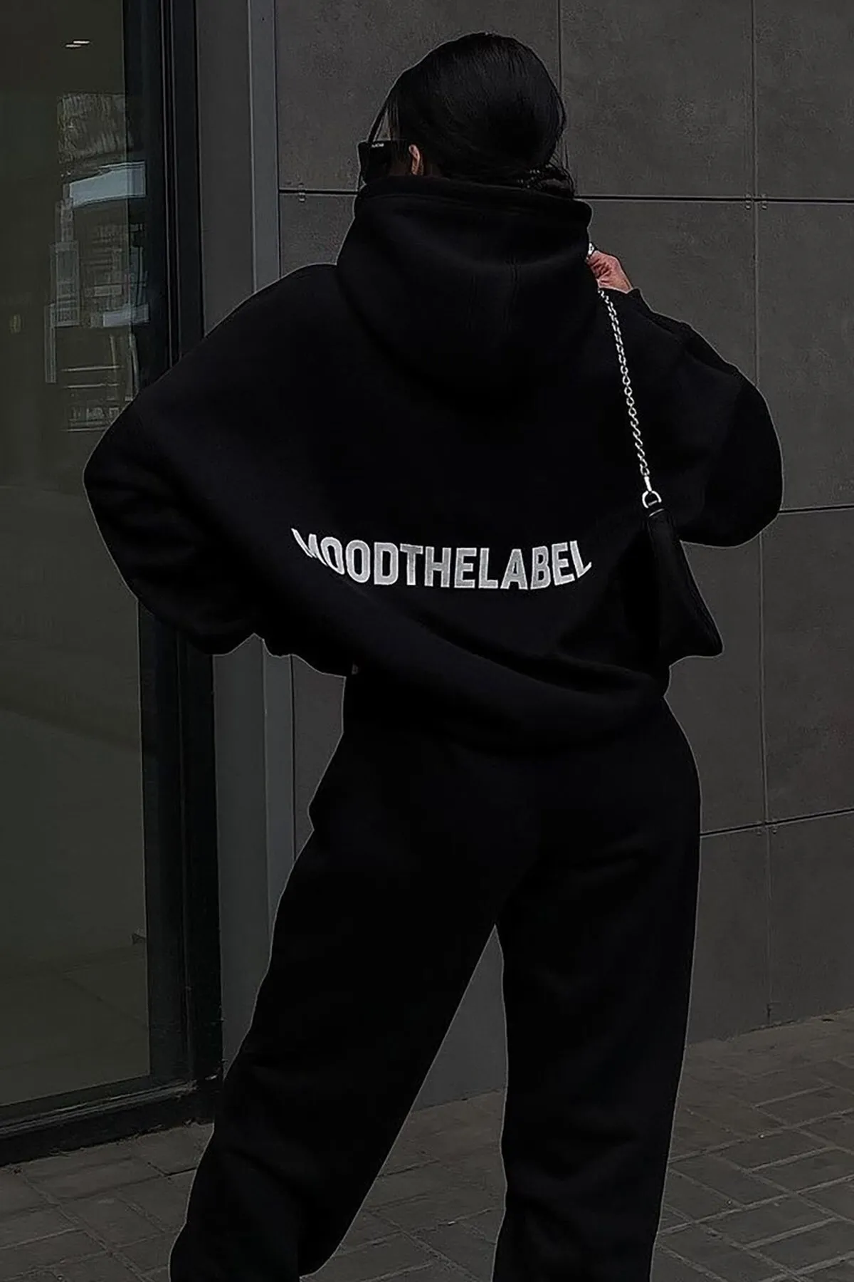 AFROGİYİM  Bedrucktes Oversize-Trainingsanzugset aus dreifädigem Fleece für Damen
