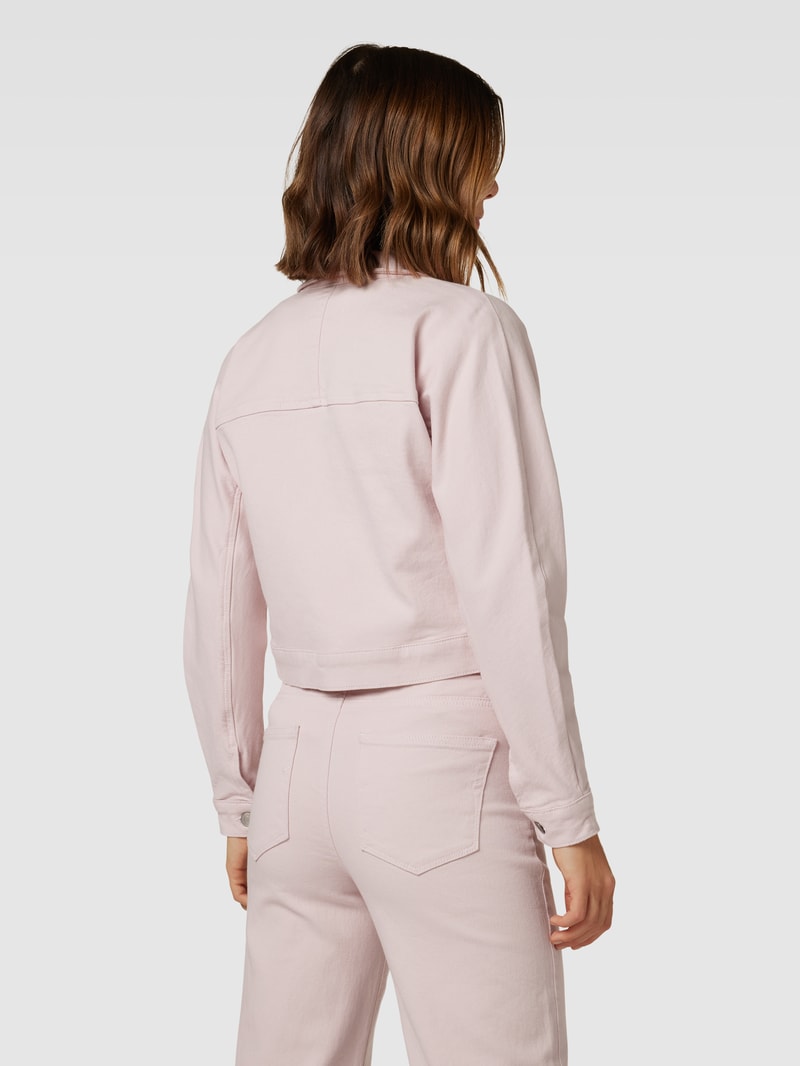 Cropped Jeansjacke mit Label-Details Modell 'PENNY' in hellrosa