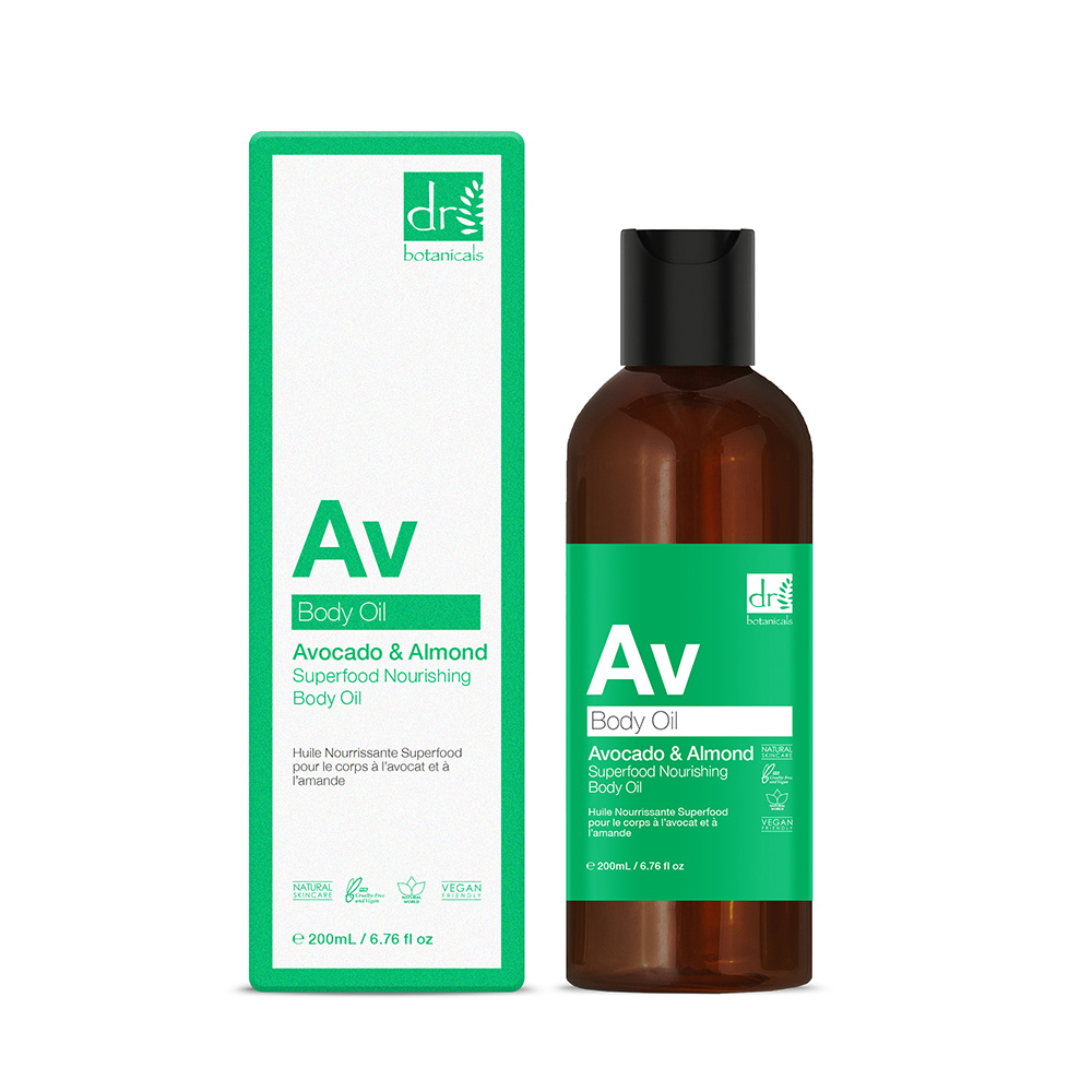 apothecary by dr botanicals Huile Nourrissante pour le Corps à l'Amande et Avocat Huile nourrissante