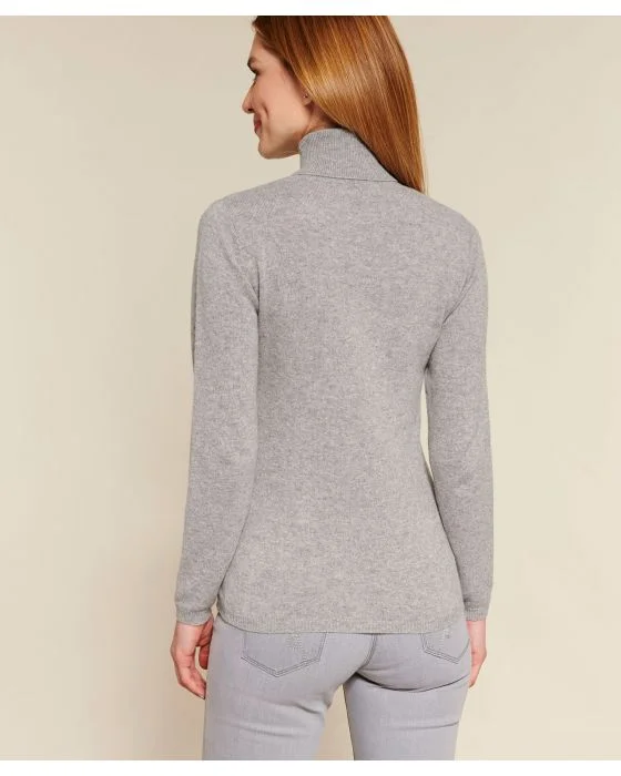 Pull col roulé en pur cachemire