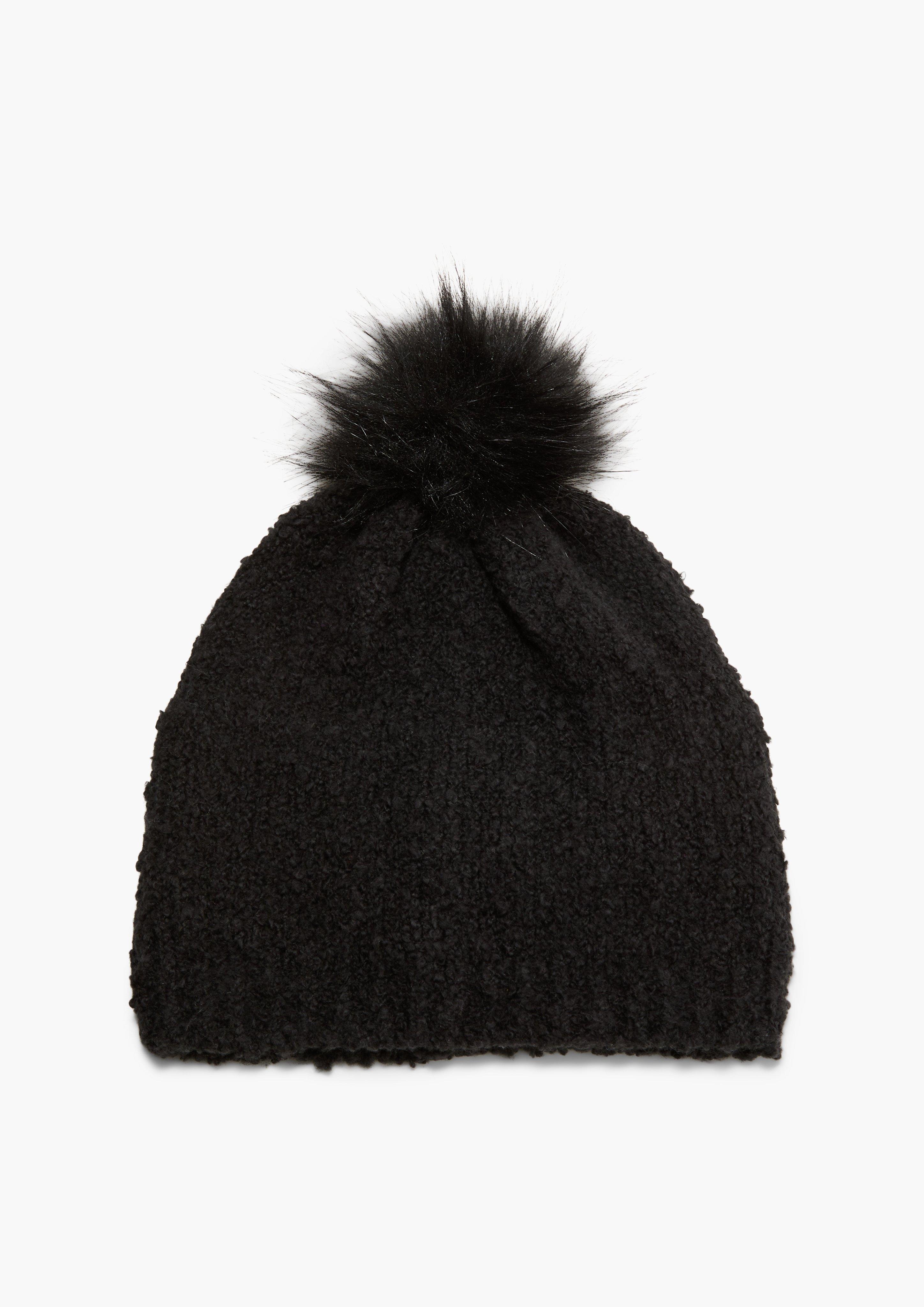 Mütze mit Bommel aus Kunstfell  2133047-99X5