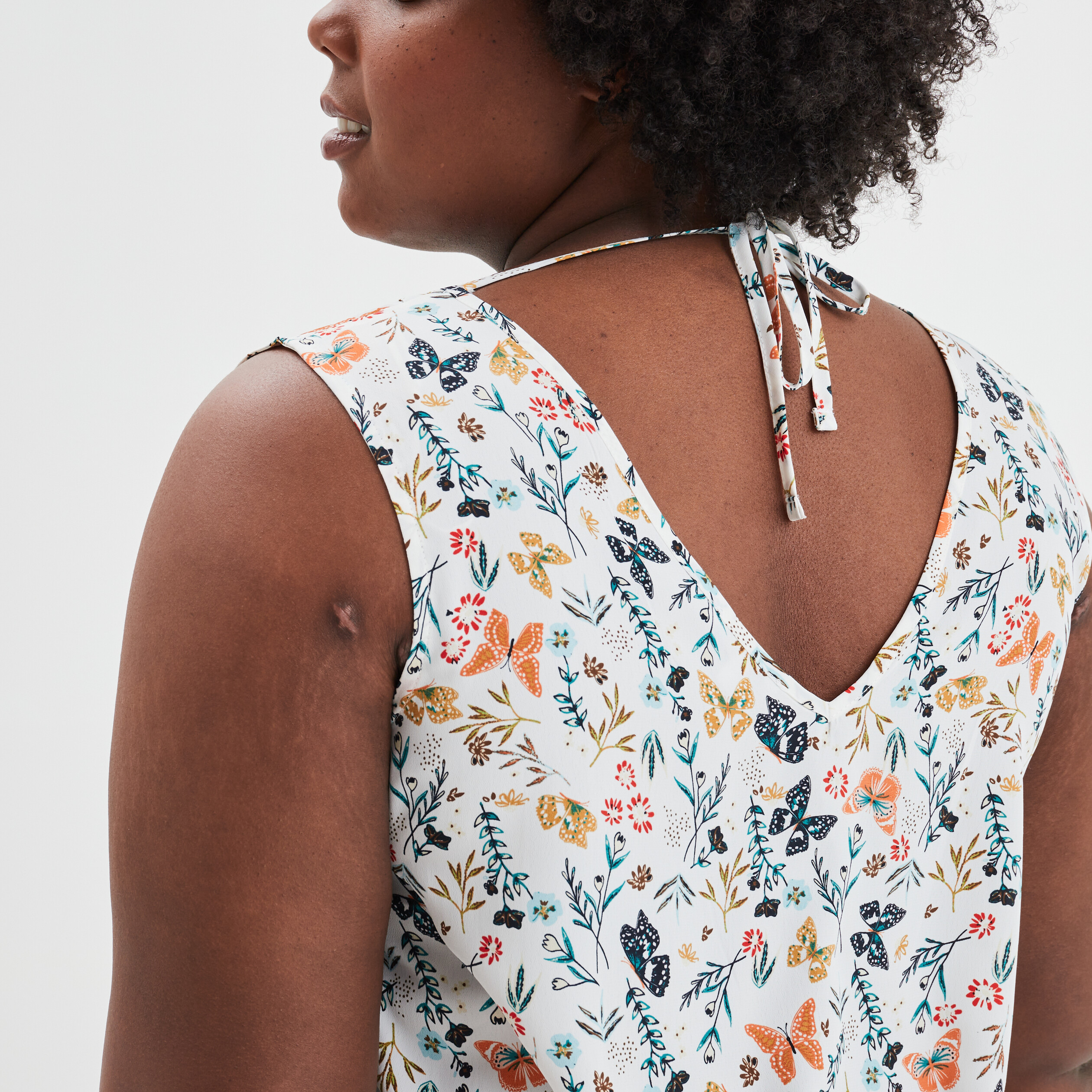 Blouse sans manches beige femme grande taille | La Halle