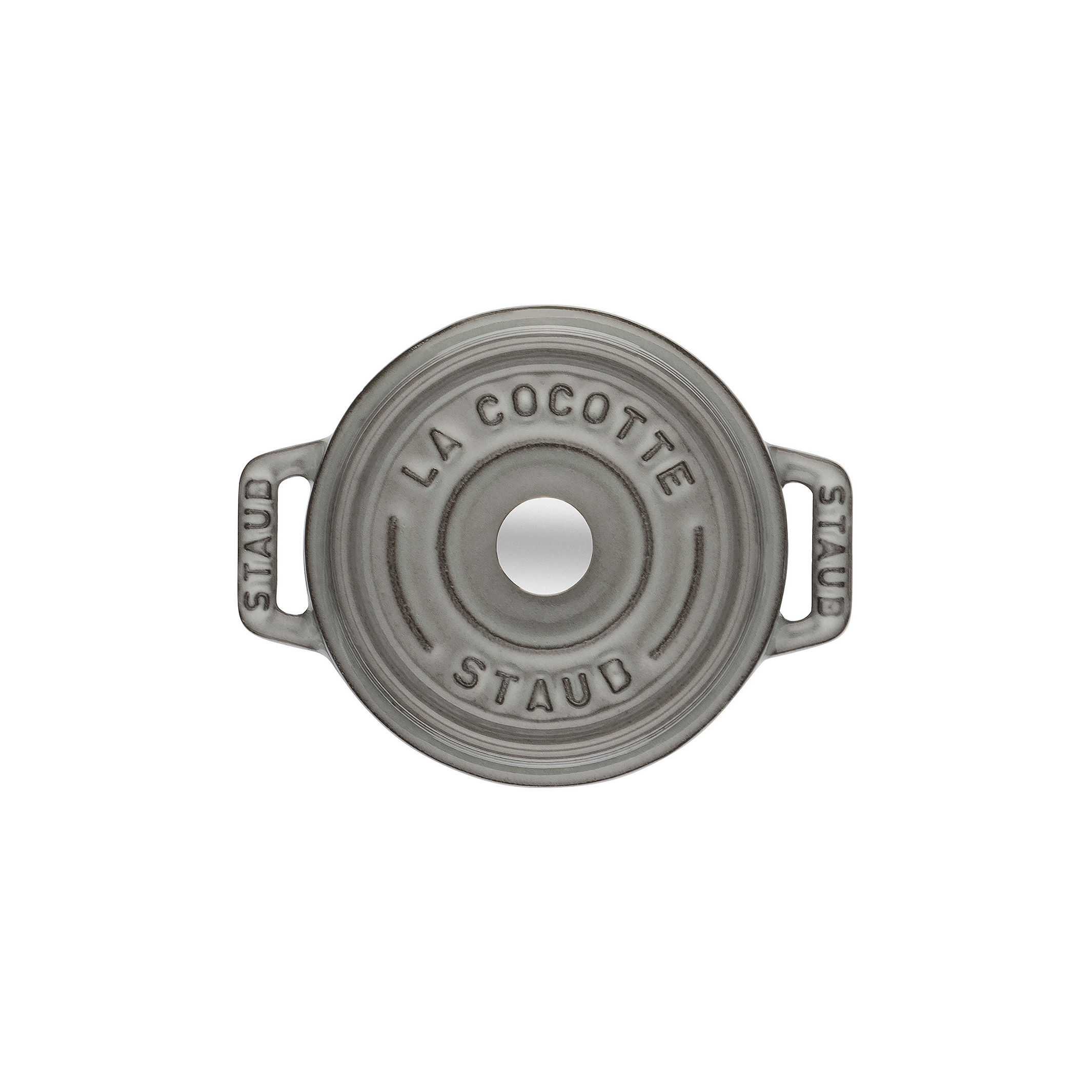 Cocotte 12 cm, rund, Graphit-Grau, Gusseisen