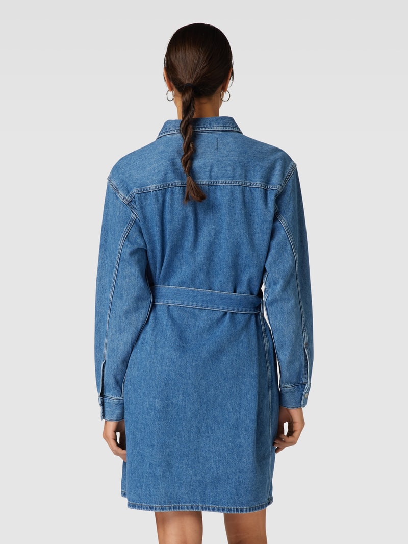 Jeanskleid mit Taillengürtel Modell 'BELTED UTILITY' in hellblau
