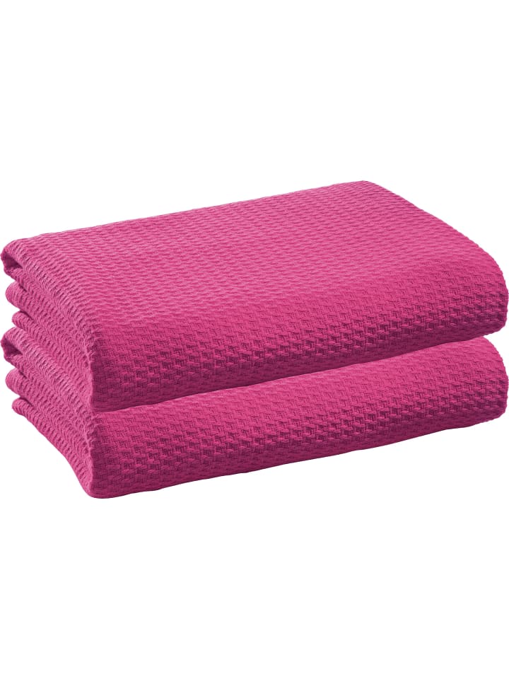 Erwin Müller Baumwolle Sommer-Decke 2er-Pack Siena in pink günstig kaufen