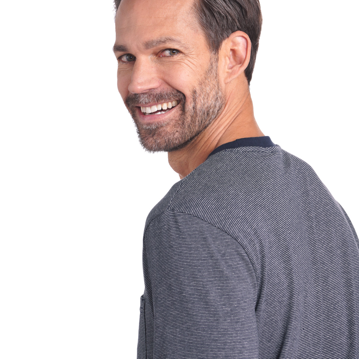 Herren Schlafanzug im Streifen-Look