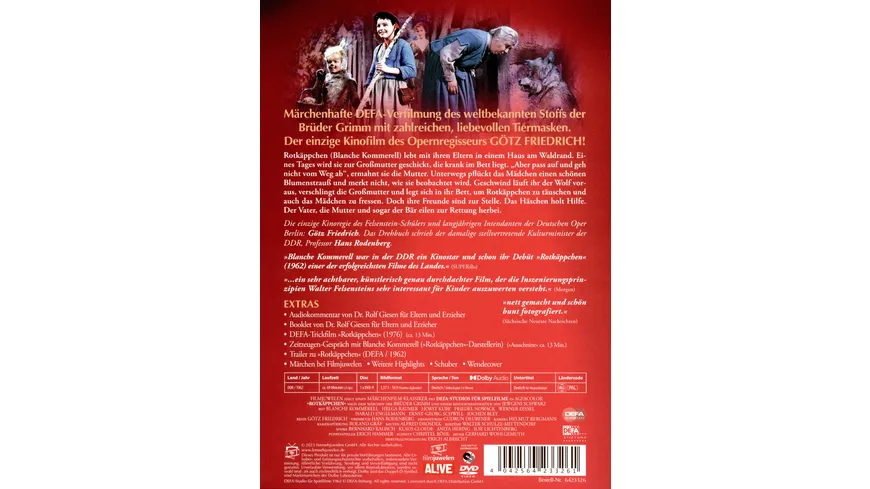 Rotkäppchen (1962) (Filmjuwelen / DEFA-Märchen)