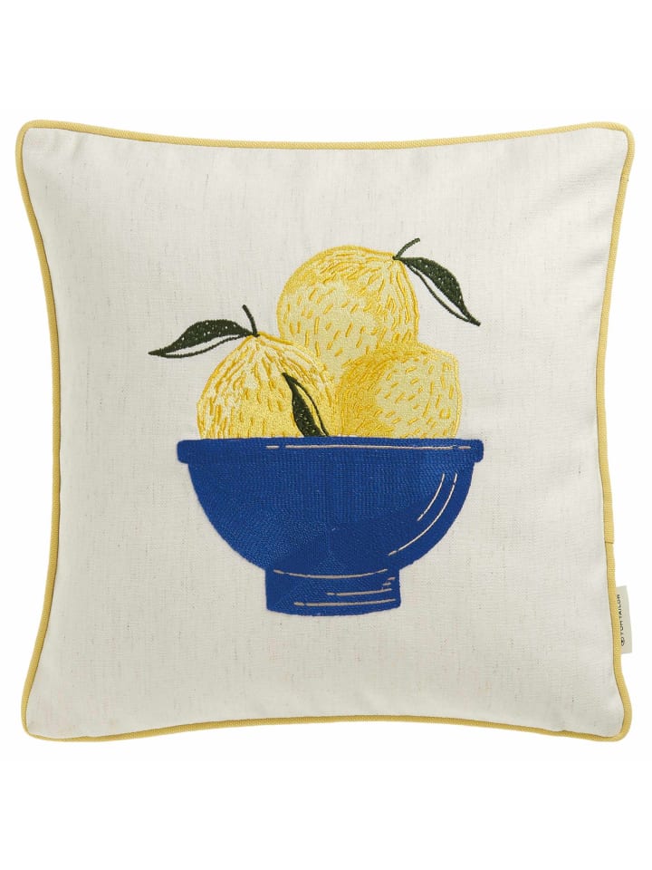 Tom Tailor Zierkissenhülle LEMONS in Gelb günstig kaufen 40 x 40 cm