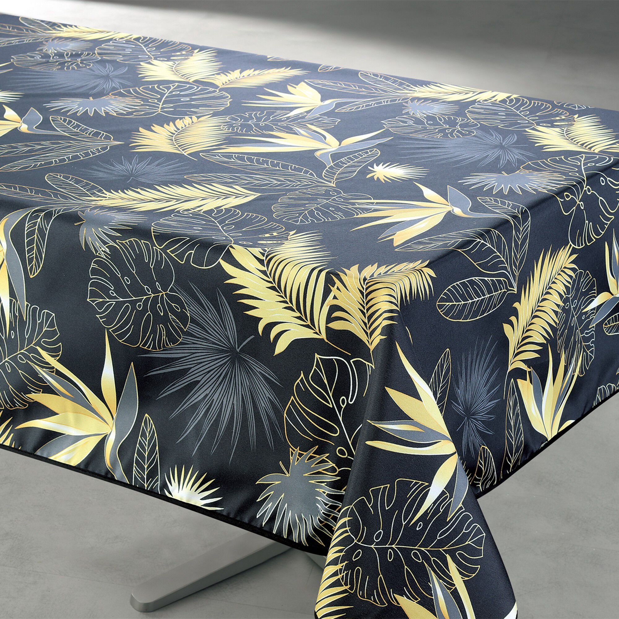 Nappe Vahinée polyester imprimé feuillage