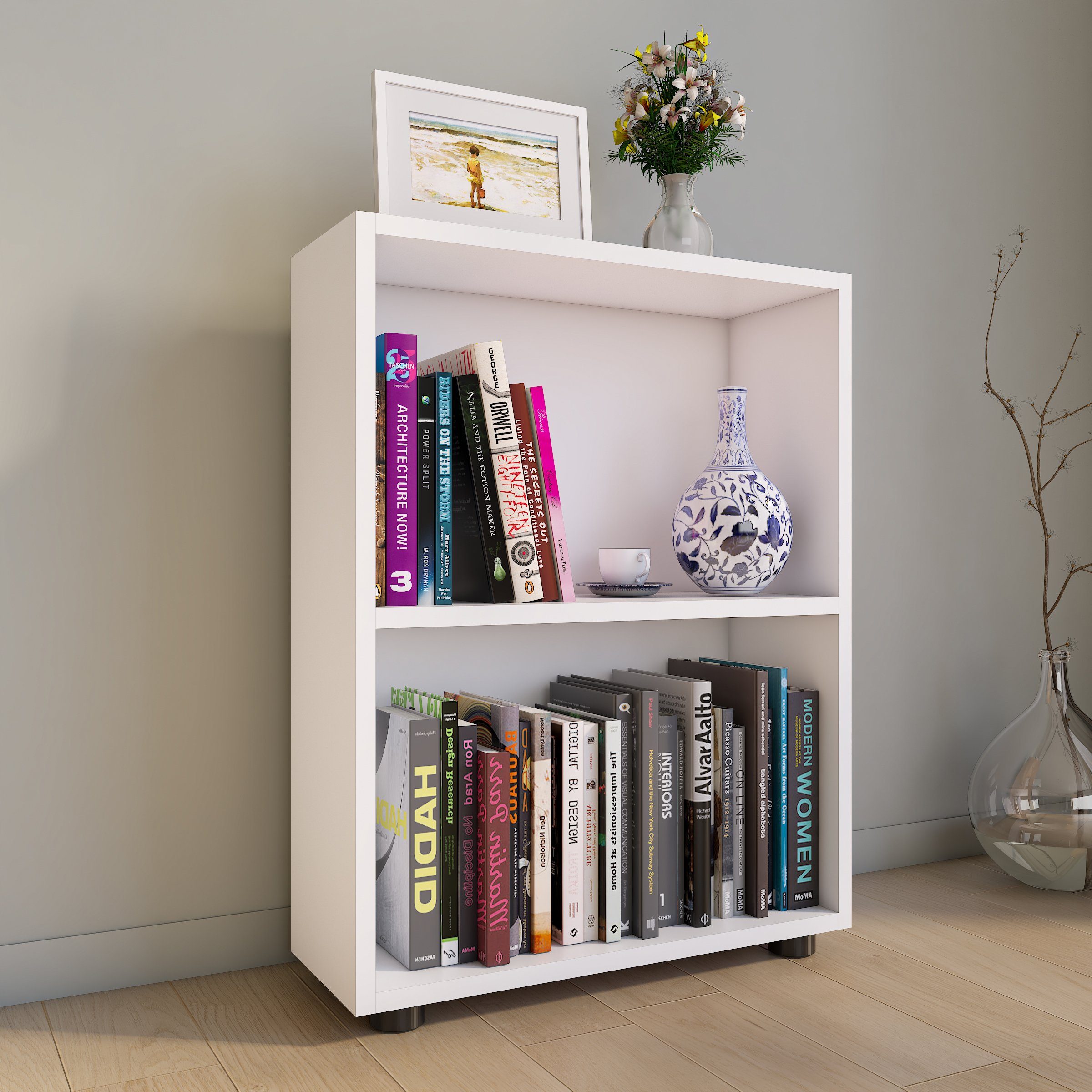 VCM Aktenregal Holz Büro Regal Bücher Ordner Aktenregal Bulas 2f, 1-tlg.
