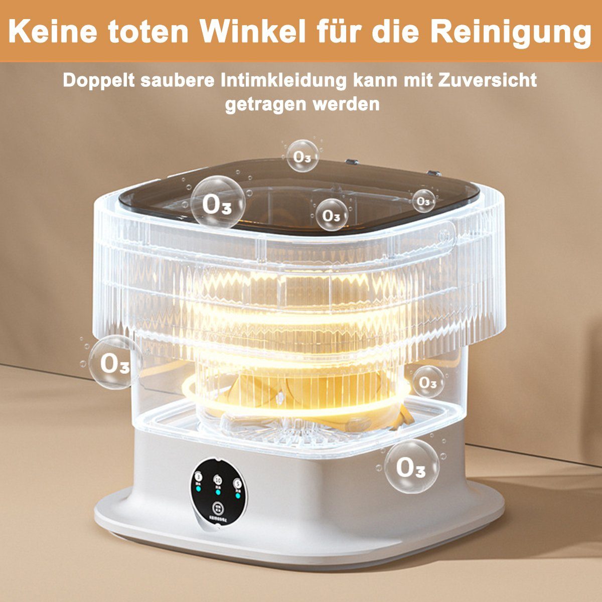 Welikera Wäscheschleuder 10L Klappwaschmaschine mit Ablaufkorb,Für Babykleidung,Unterwäsche