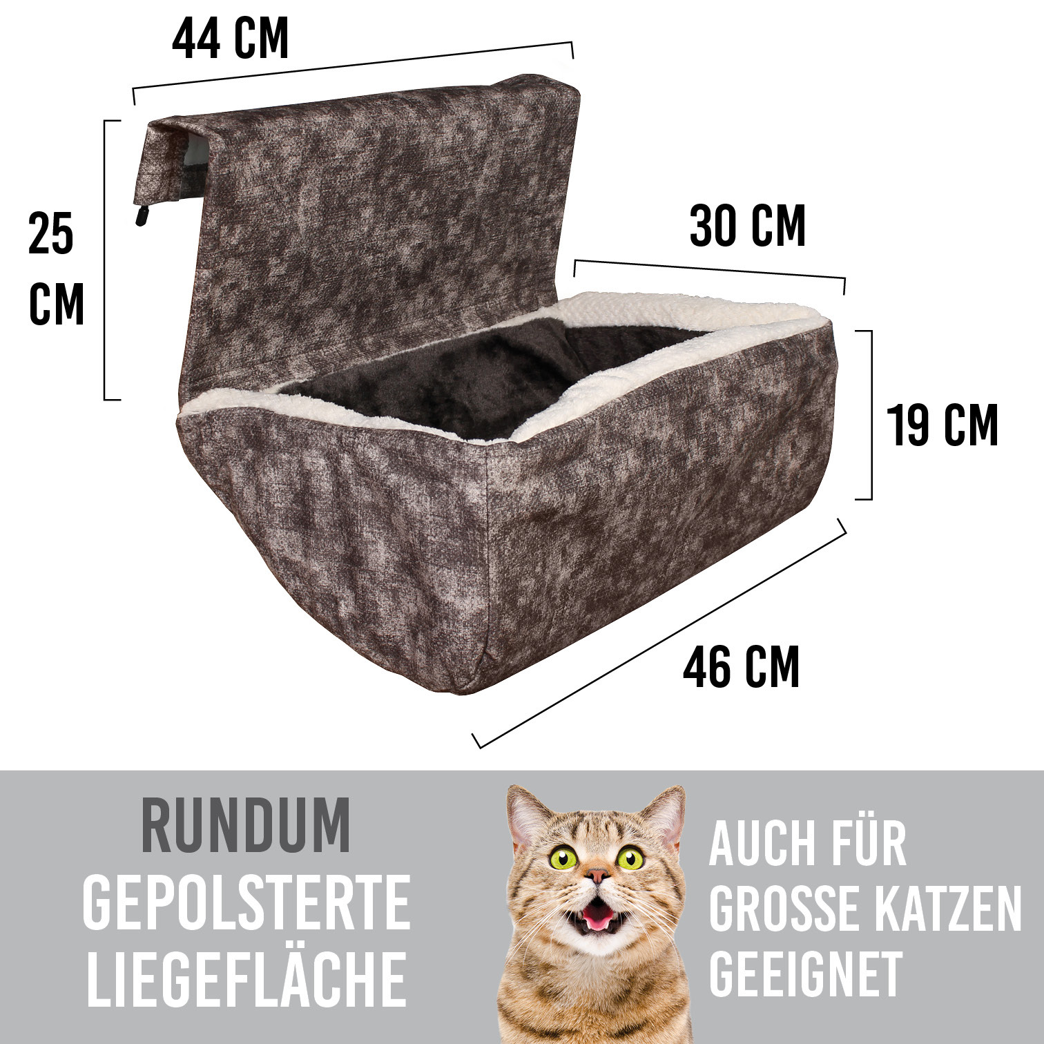 KaraLuna Katzenhängematten & Fensterliegeplätze KaraLuna Heizungsbett für Katzen braun