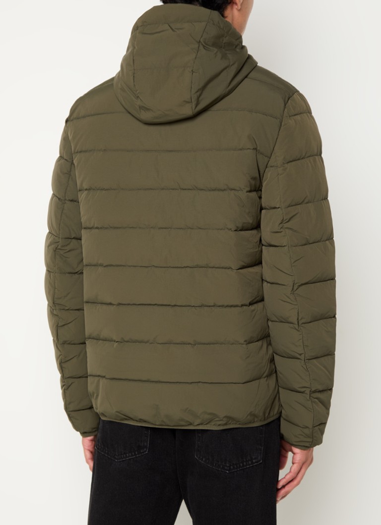 Jachetă matlasată cu glugă și logo Lyle & Scott