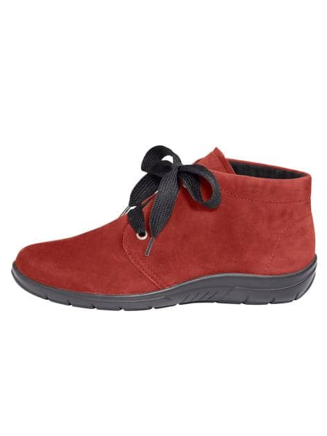 Schnürstiefelette aus weichem Leder