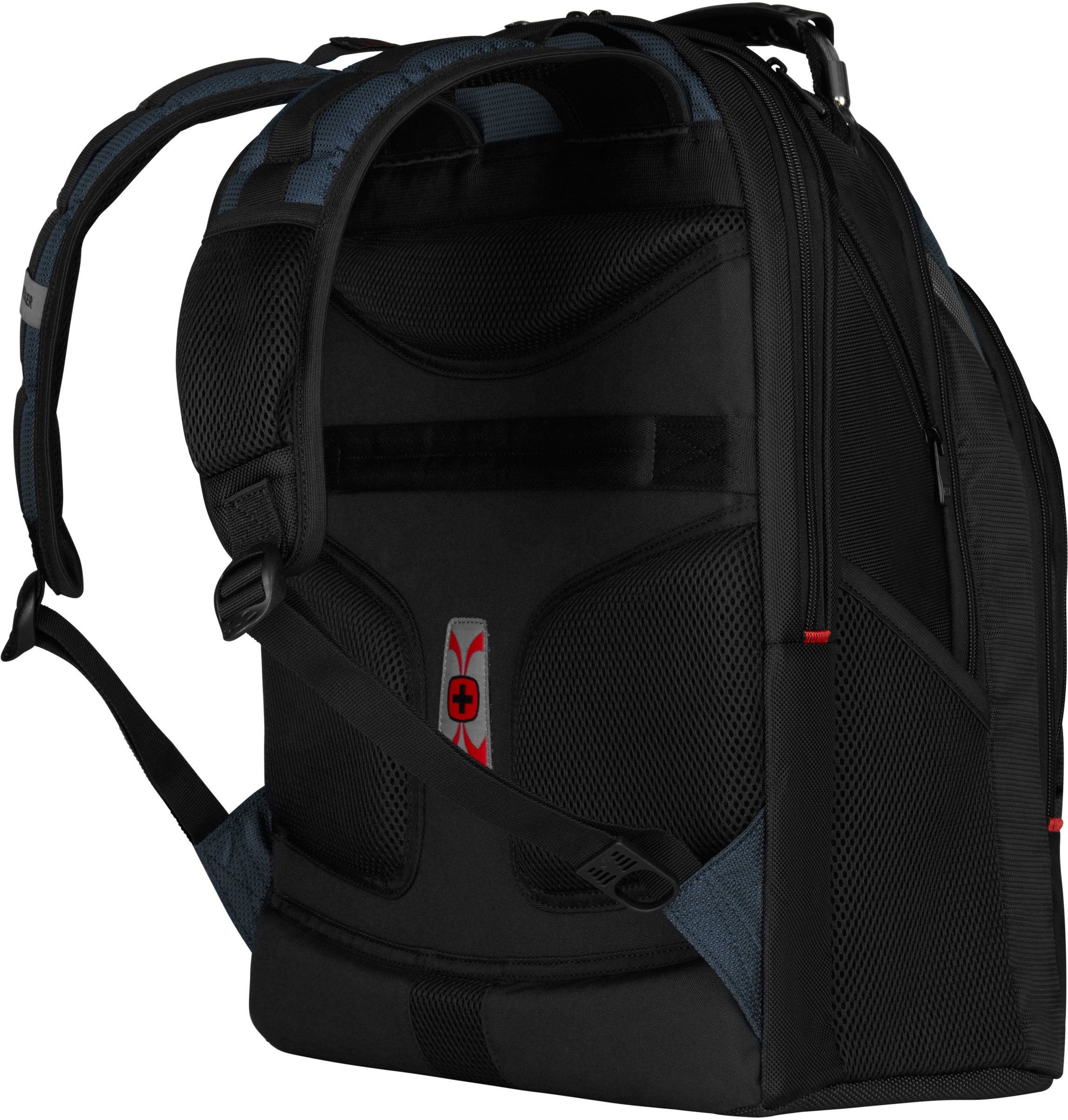 Wenger Laptoprucksack Ibex, schwarz/blau, für Laptops bis 17 Zoll