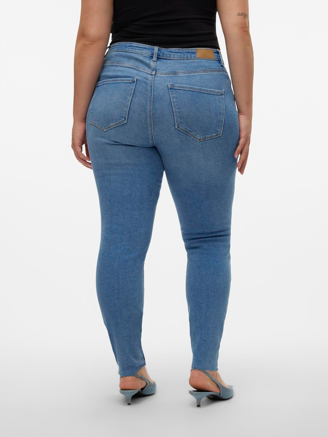 VMSOPHIA Hohe Taille Slim Fit Jeans