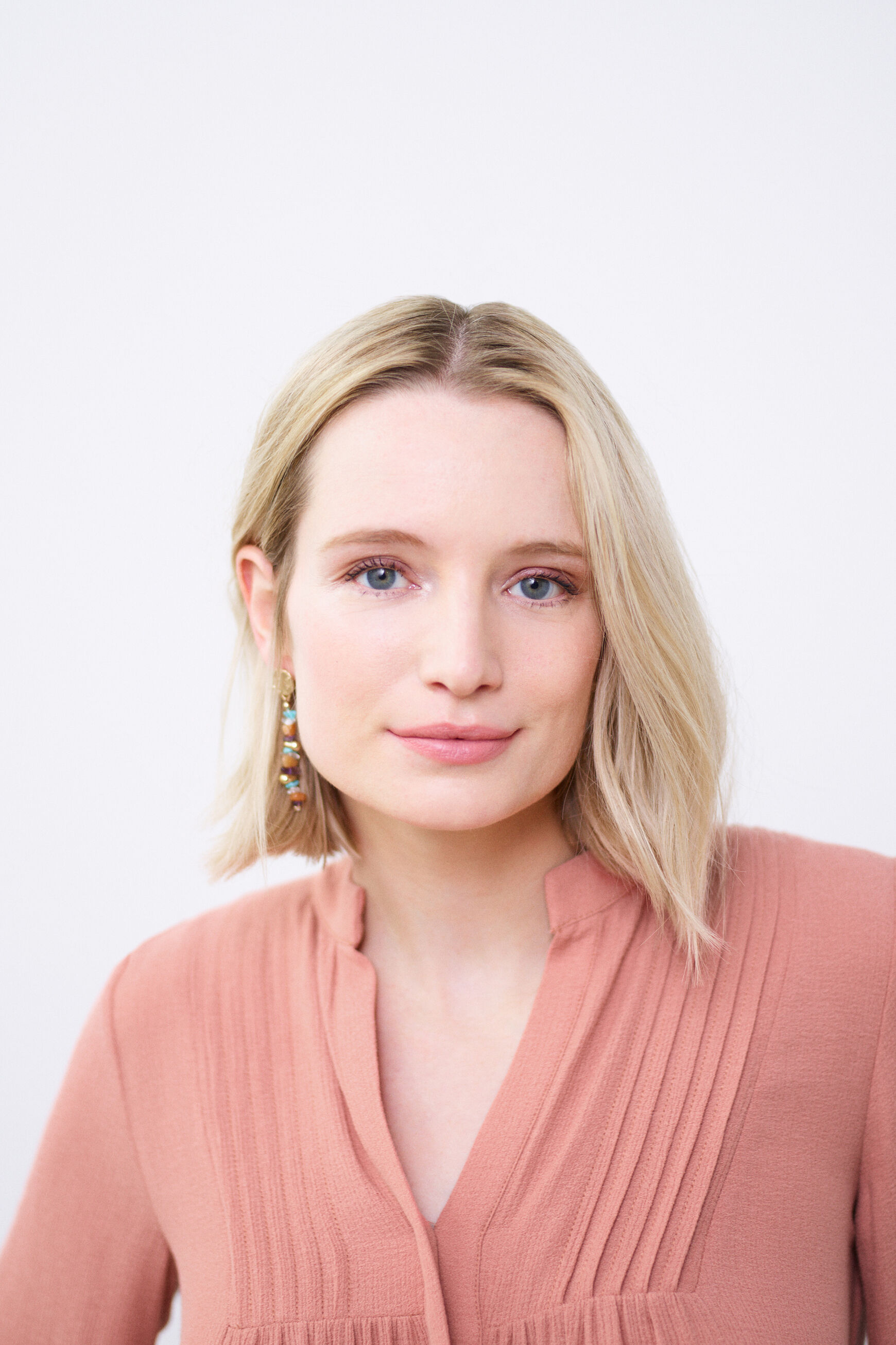 chemisier lea rose saumon femme