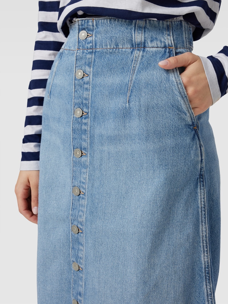 Midirock in Denim-Optik in jeans