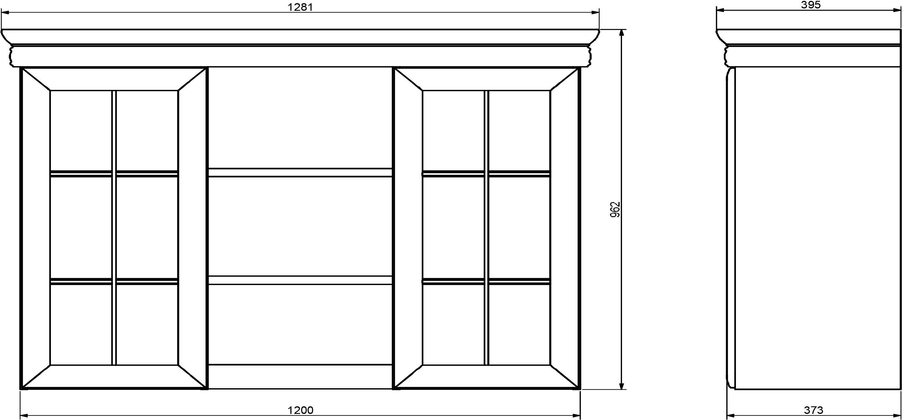 Home affaire Buffet Royal Breite ca. 128 cm