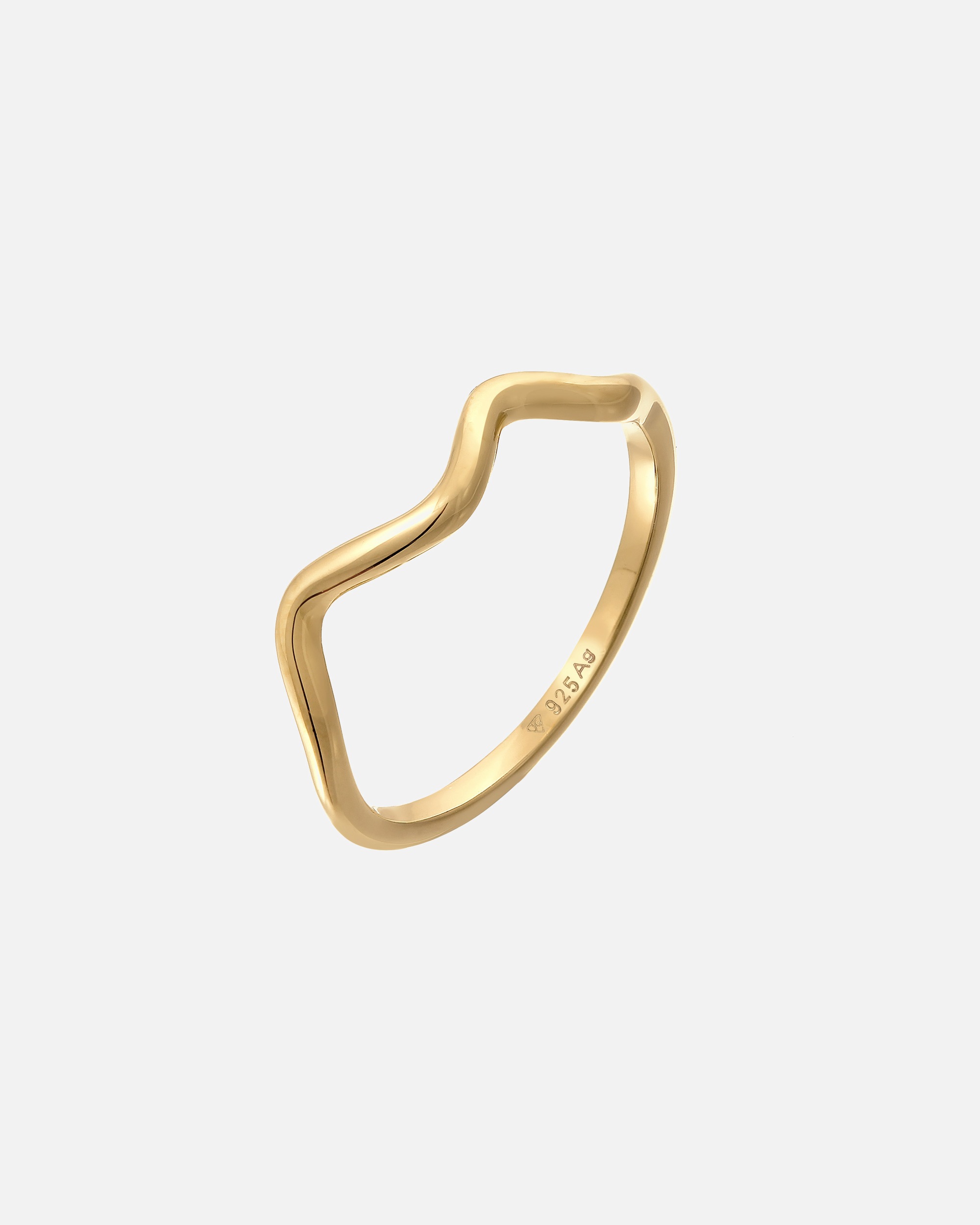 Bracelet Elli pour femme, orné d'un motif géométrique minimaliste en forme de vague, en argent sterling 925.