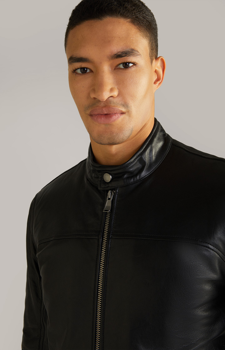 Lederjacke Cleary in Schwarz