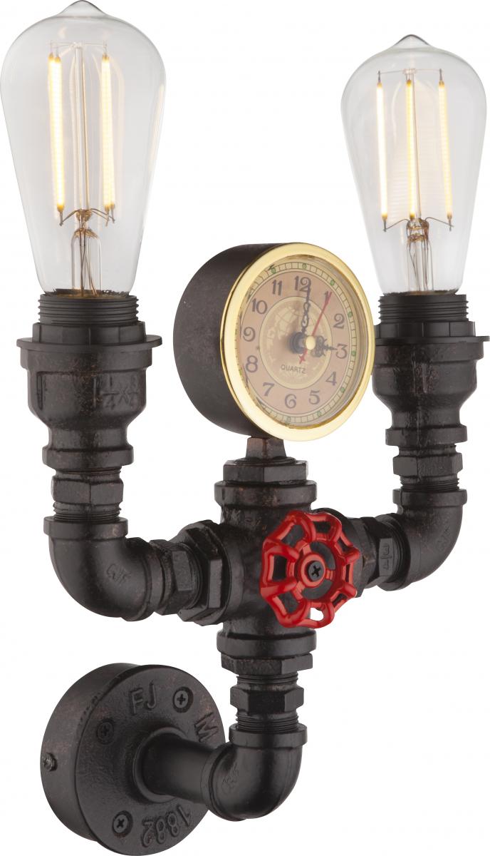 Globo Lighting - BAYUDA - Wandleuchte Metall schwarz, 2x E27