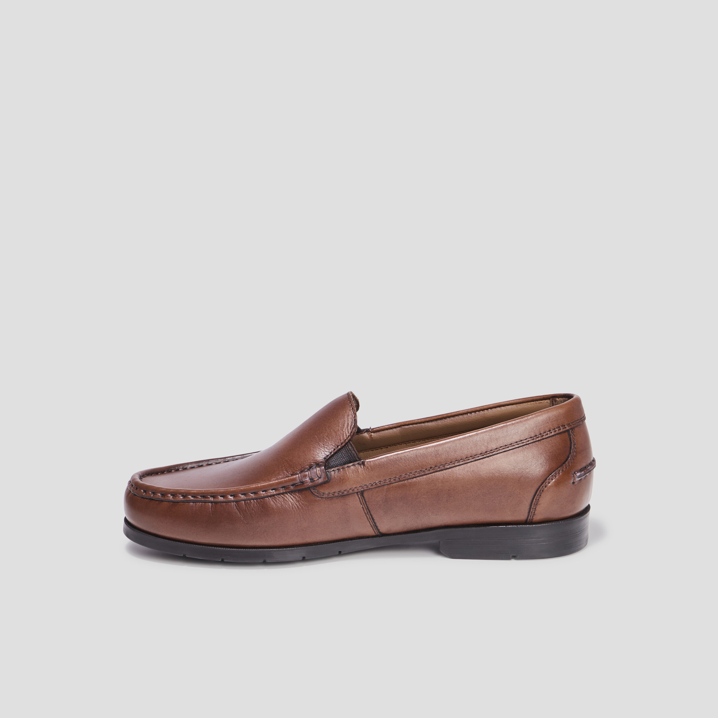 Mocassins en cuir Walking Merve marron homme | La Halle