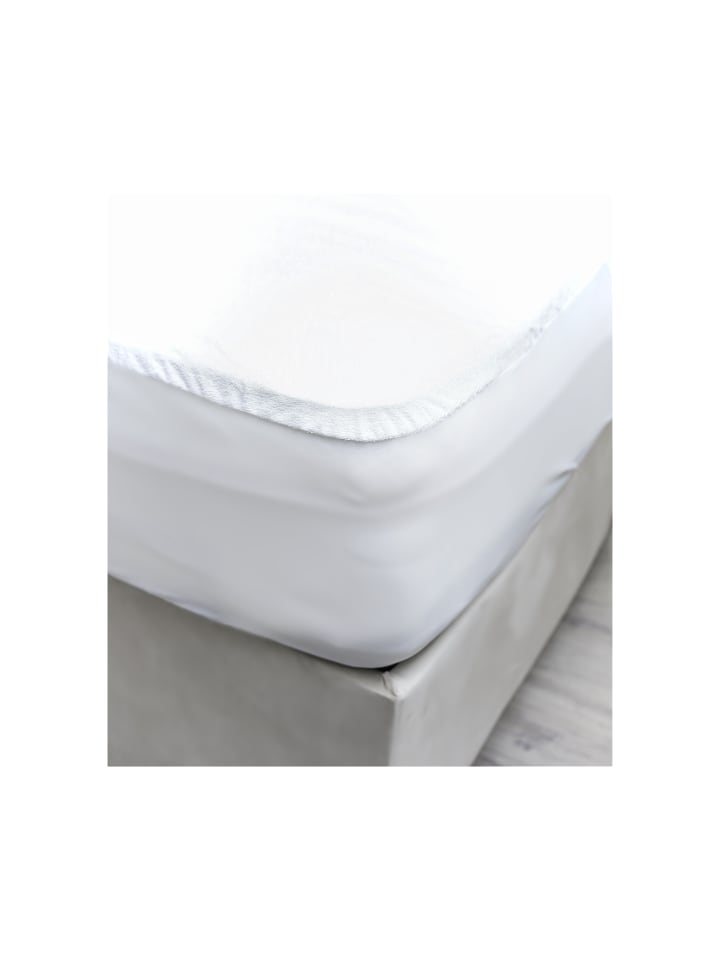COFI 1453 Matratzenschoner 100x200cm mit   25 cm Rundumgummizug Matratzenauflage in Weiß günstig kaufen