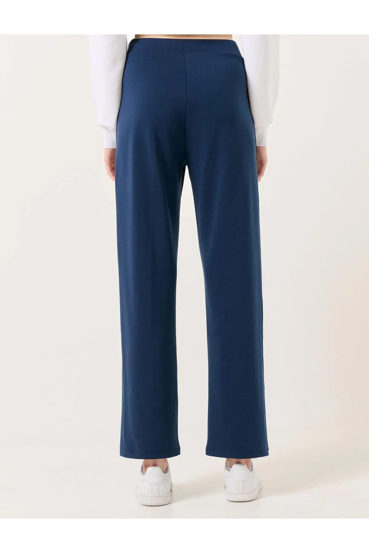 Jimmy Key  Marineblaue Jogginghose mit hohem Bund und normalem Beinschnitt