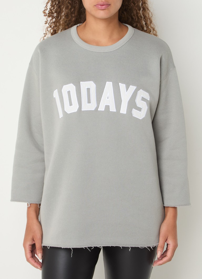 10DAYS  Statement sweater met logoborduring