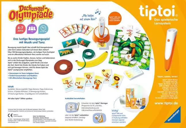 tiptoi® ACTIVE Dschungel-Olympiade - Lernspiel ab 4 Jahren