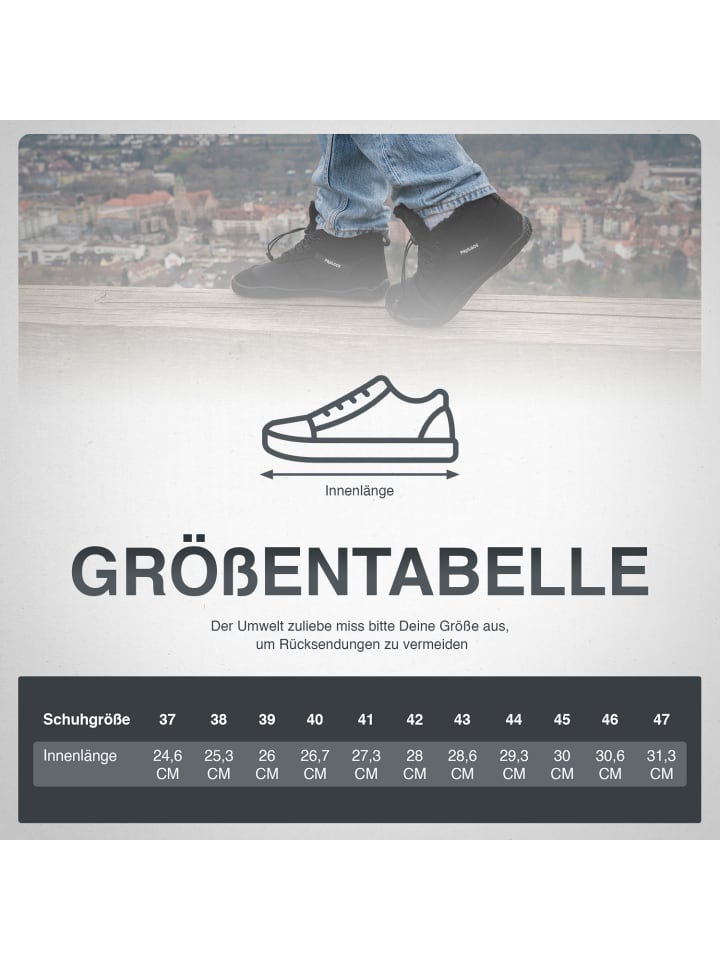 PAULGOS Winterbarfußschuhe, unisex, Größe 37-47 in 3 Farben in Schwarz günstig kaufen