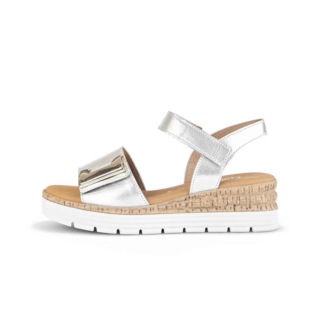 Gabor comfort Keilsandalette silber