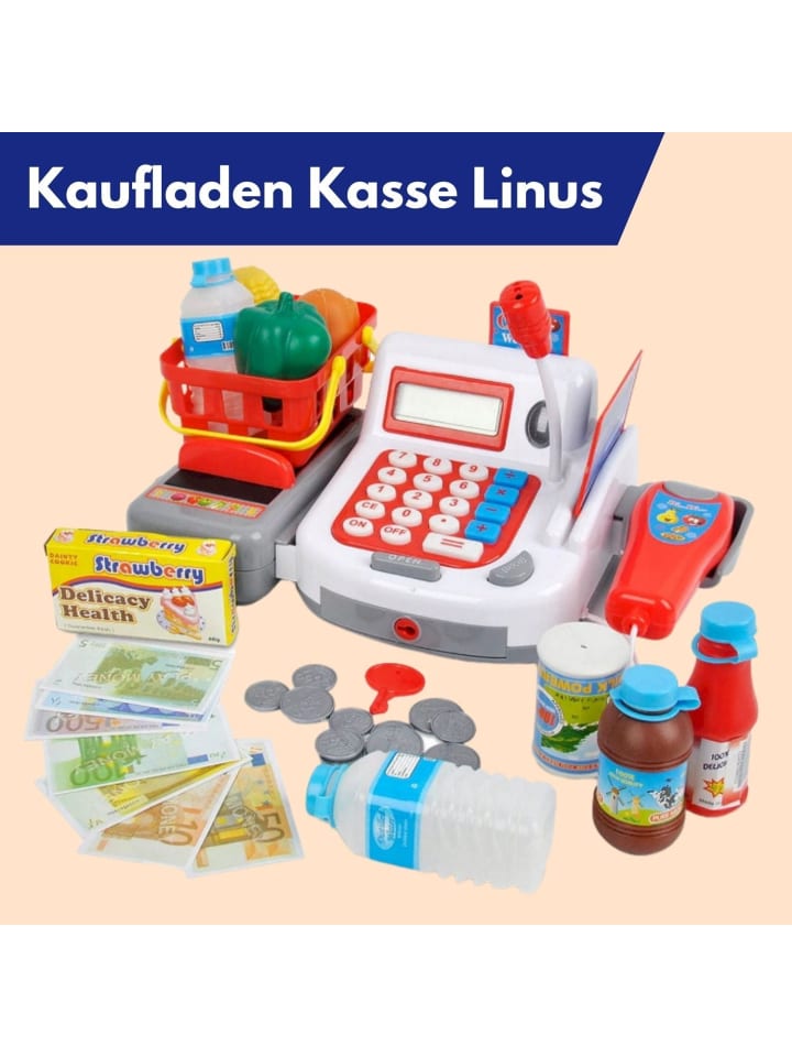 Coemo Spielzeugkasse Linus Supermarktkasse in bunt günstig kaufen onesize