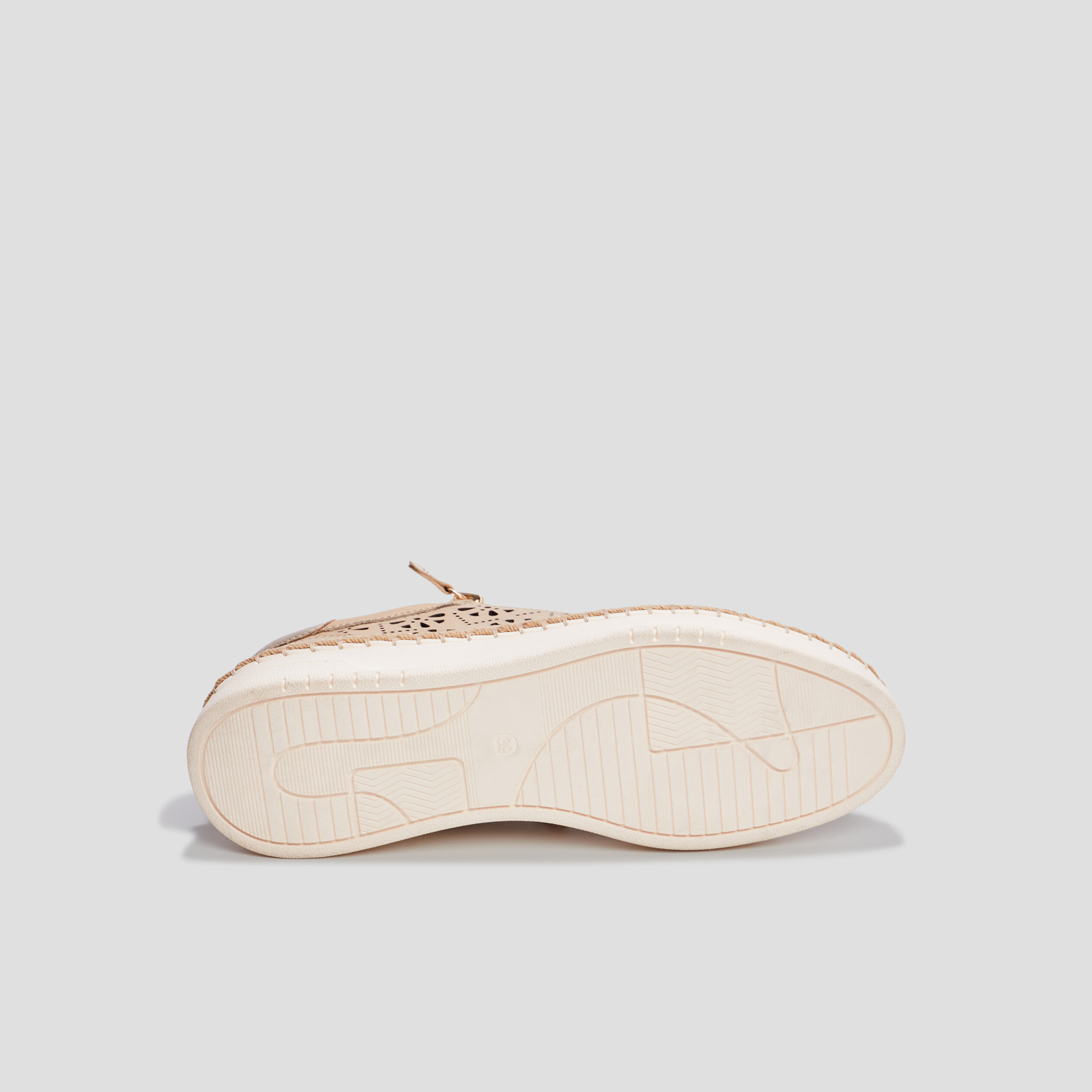 Derbies zippées en cuir pied large sable femme | La Halle