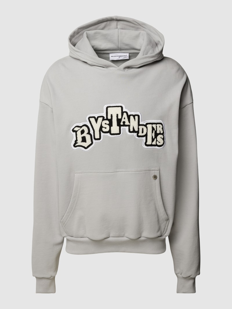 Hoodie mit Känguru-Tasche in hellgrau