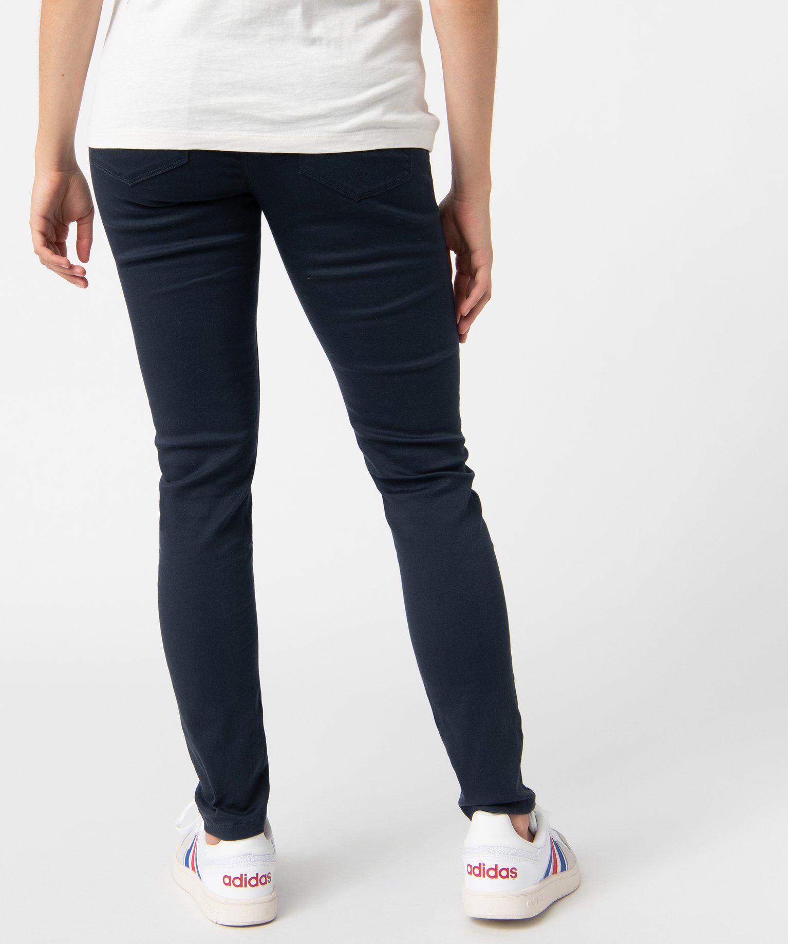 Jean de grossesse coupe slim avec bandeau élastiqué marine | GEMO