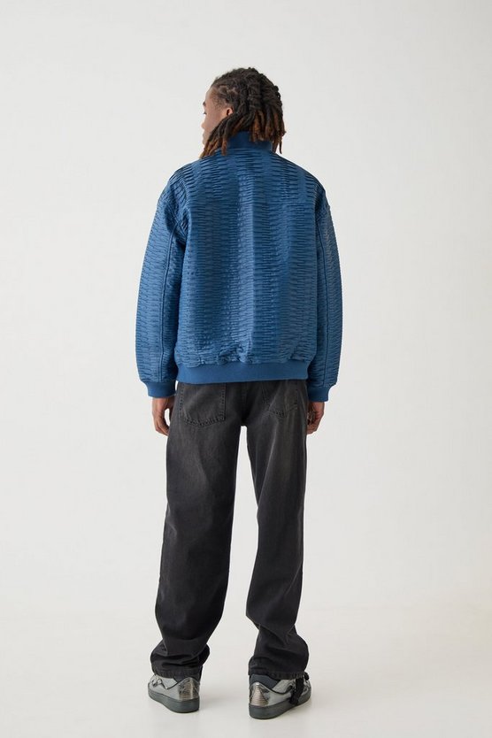 Oversize PU-Bomberjacke