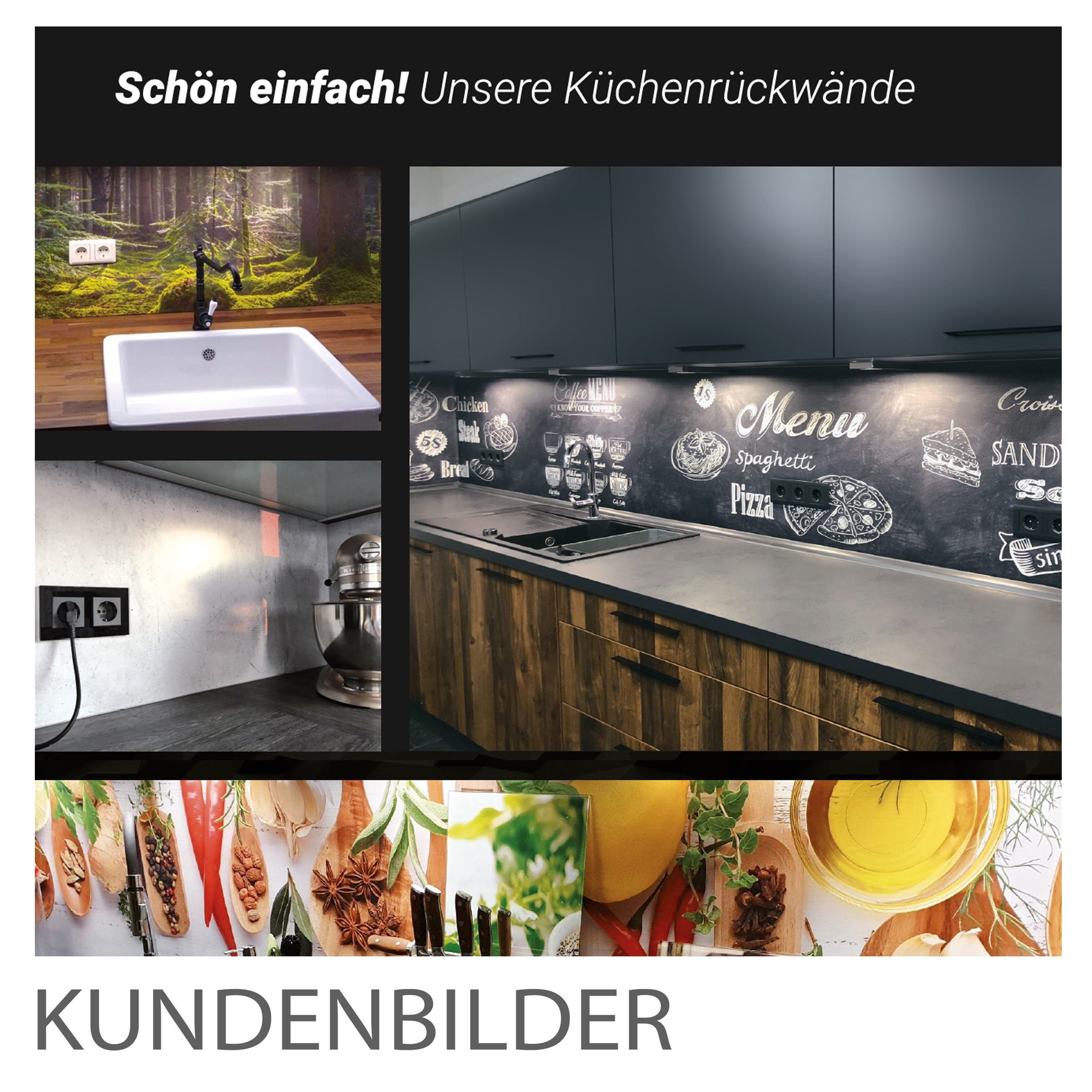 Stickerprofis Küchenrückwand BRUCH STEINWAND, (Premium), hält auf besonders vielen Öberflächen