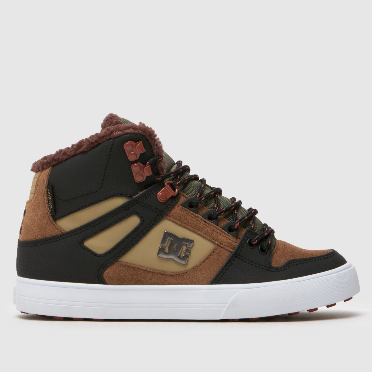 DC Pure – Höga sneakers i brunt, flerfärgat material
